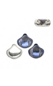 Ginko Leaf Beads 7.5x7.5mm Backlit periwinkle